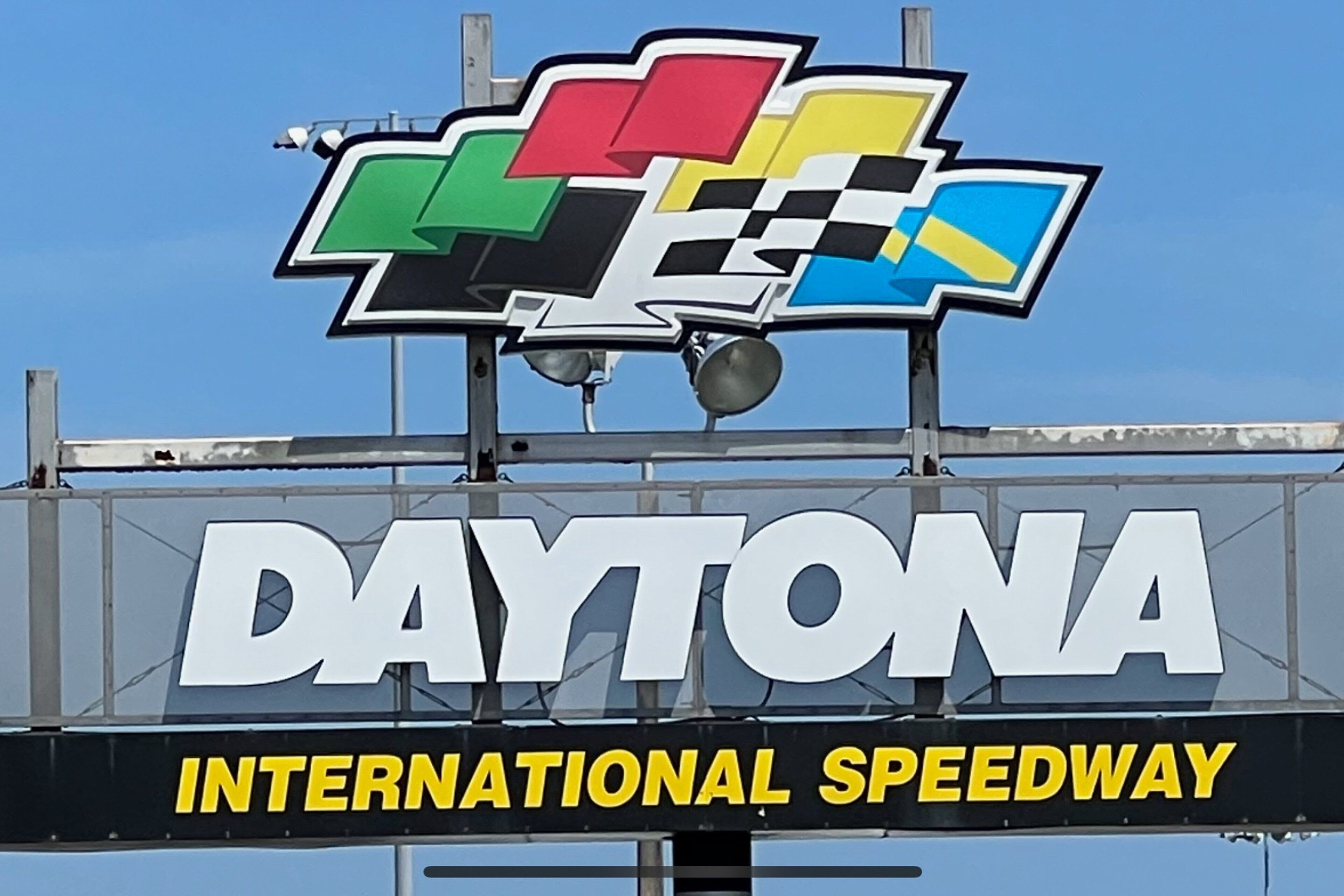 A sign for the Daytona International Speedway.