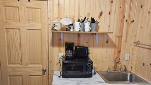 Private kitchen - Wilson Lake Campground and Resort Lovely 2-bedroom cabin (Wild Rose)