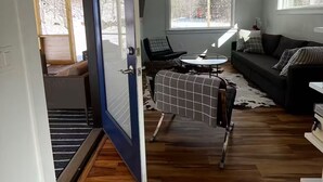 Living area - Re-set, retreat, revive in this beautifully designed little Vermont house. (Sharon)