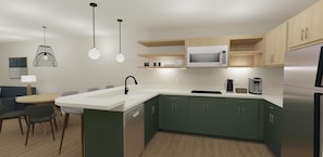 Fridge, microwave, stovetop, dishwasher - XStay Suites Mansfield (Mansfield)