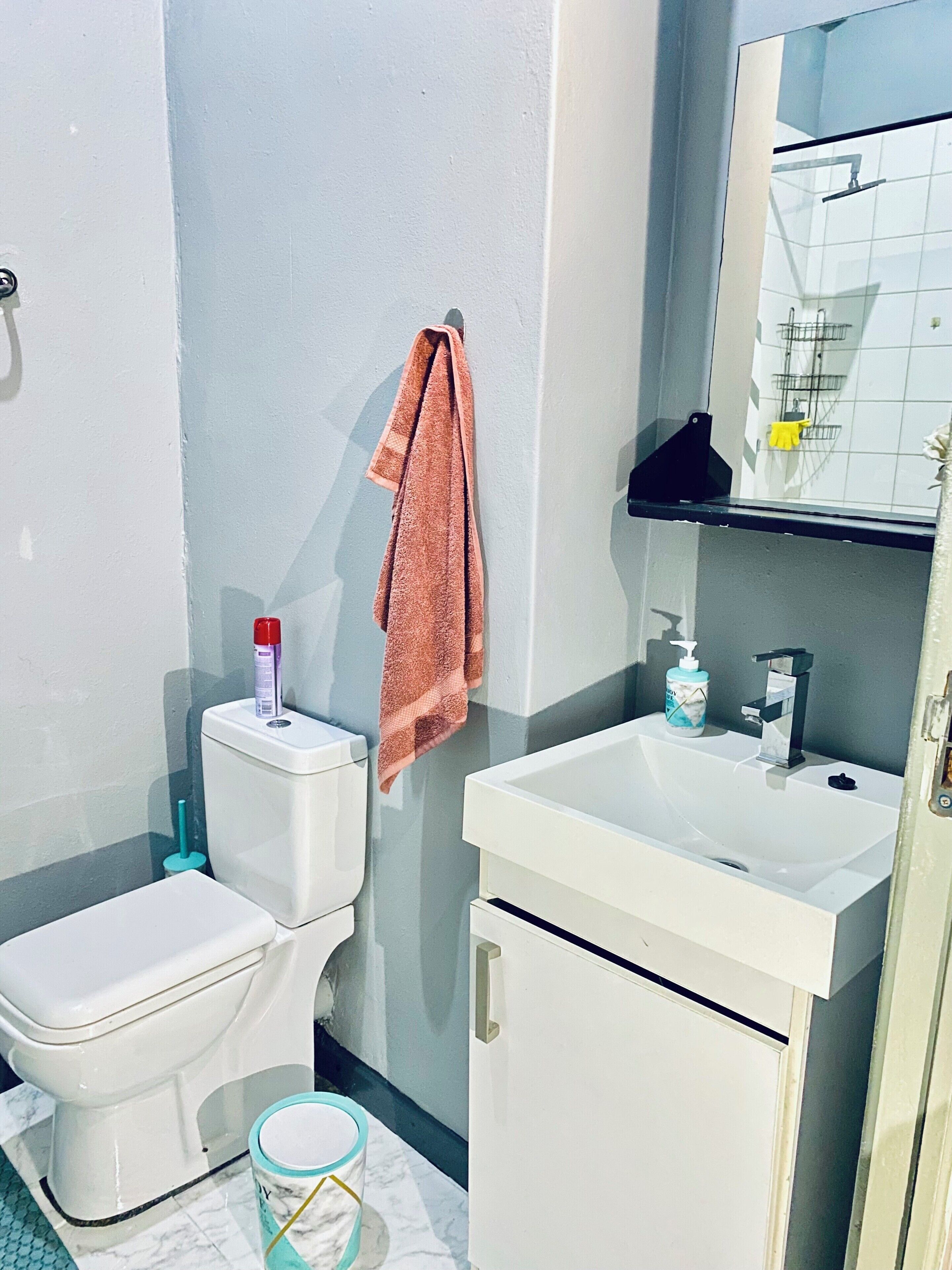 Towels, soap, toilet paper
