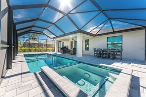 Outdoor pool, a heated pool - Quarry Retreat - 3 bedroom pool home in central Englewood (Englewood)