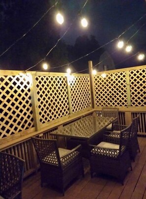 Outdoor dining - Walk to Beach from Quiet Home w/ Spacious Yard (Old Orchard Beach)