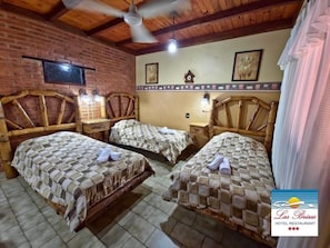 Superior Triple Room, Pool View | In-room safe, free WiFi - Hotel & Restaurant Las Brisas (Puerto Esperanza)