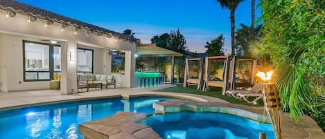A heated pool