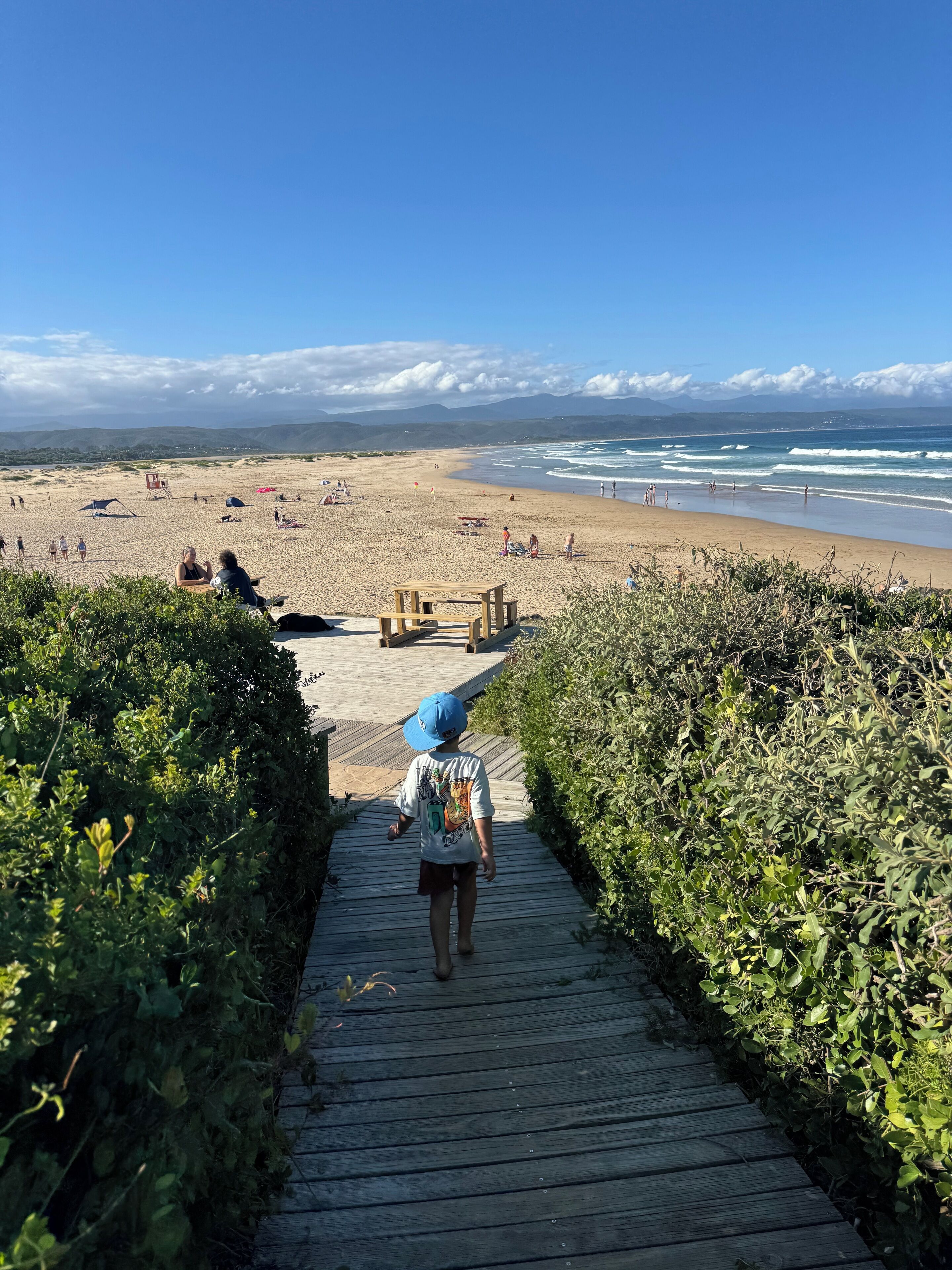 Am Strand, Liegestühle, Strandtücher