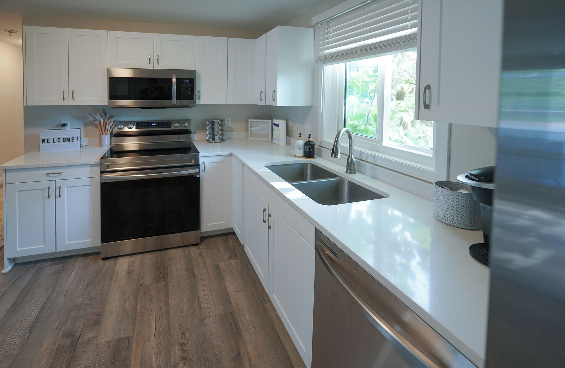 Microwave, oven, stovetop, dishwasher