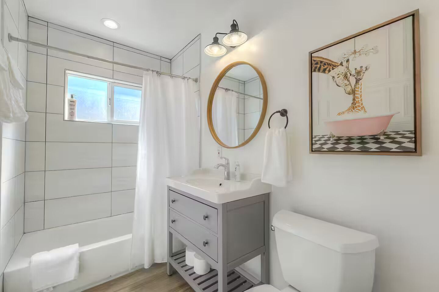 Shower, hair dryer, soap