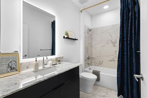 Hair dryer, towels - Upscale Riverview Condo with Garage, Walk to Downtown (Nashville)