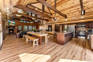 Dining - 8BR Luxury Lodge w/ Indoor Pool, Hot Tub & Mountain Views, Sleeps 28 (Sevierville)
