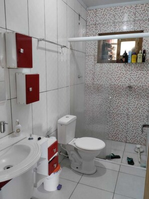 Towels, soap, toilet paper