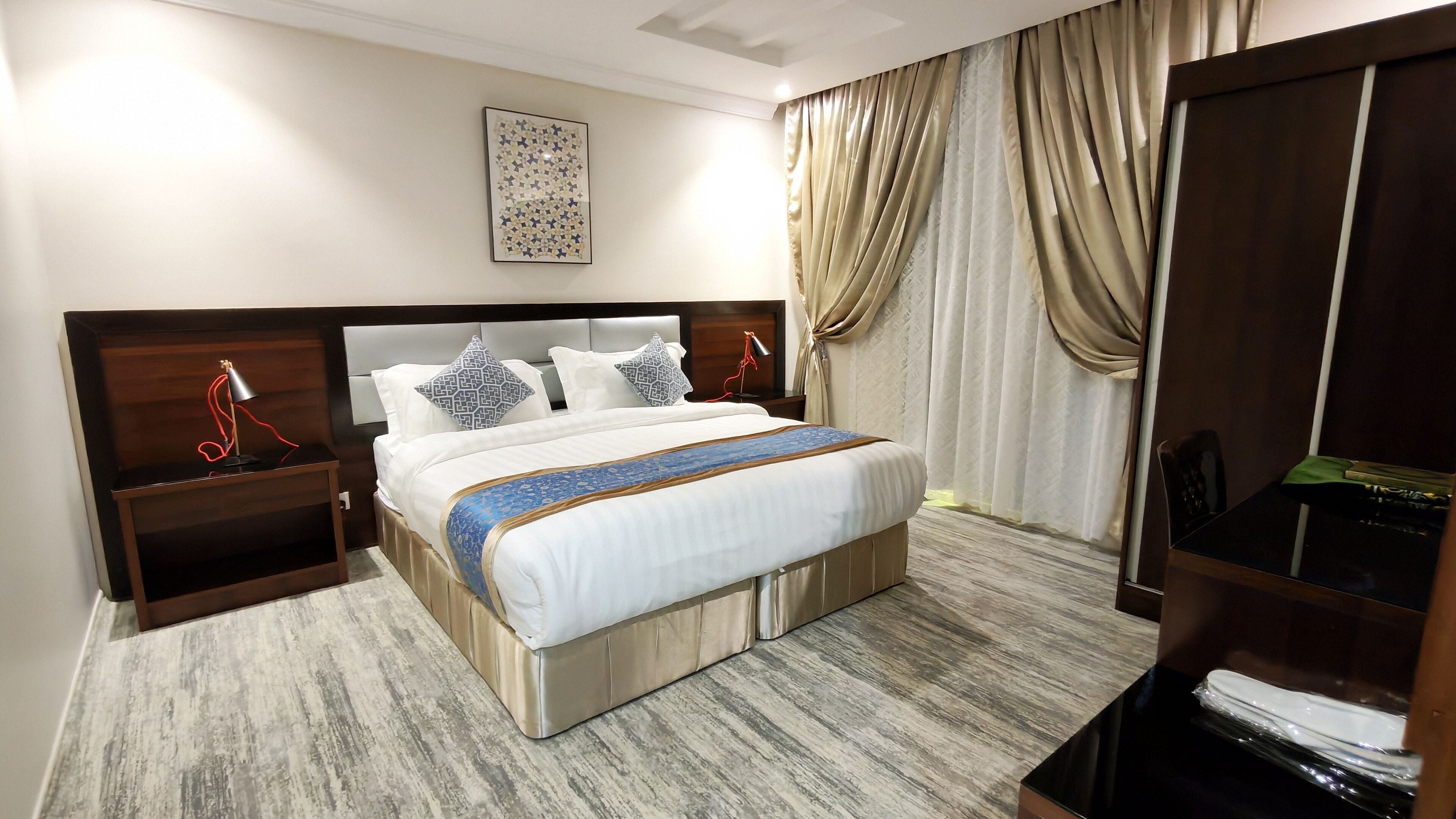 Blackout drapes, iron/ironing board, free WiFi