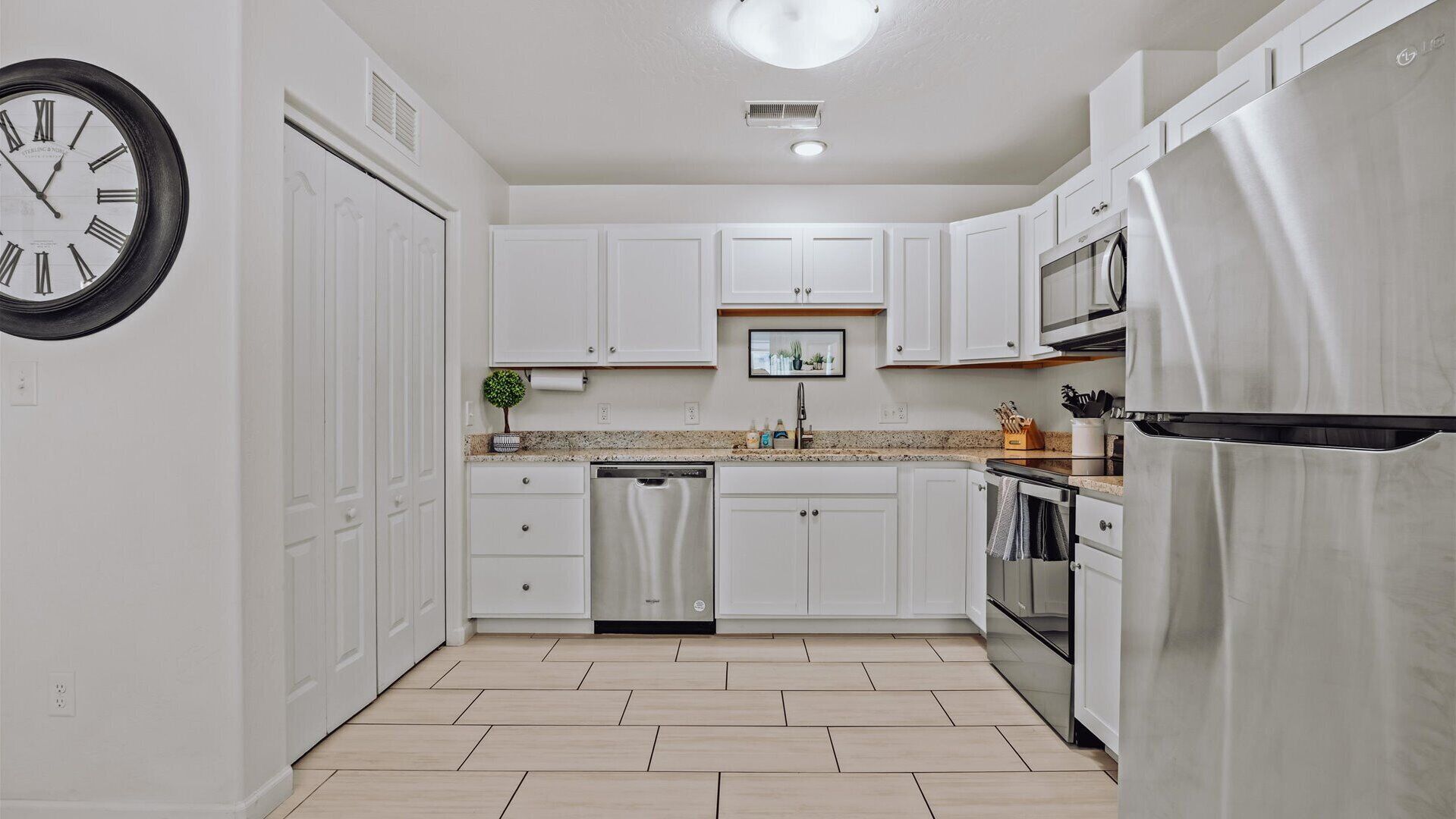 Microwave, oven, stovetop, dishwasher