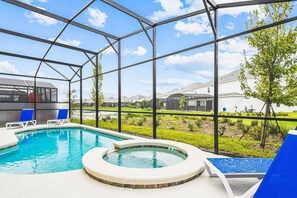 A heated pool - Luxury Game Room 12br 33 ppl Villa w/ Pool Spa (kissimmee)