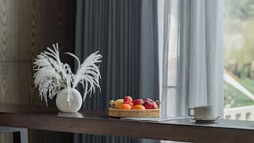 Luxury Double Room, Patio, Hill View | View from room