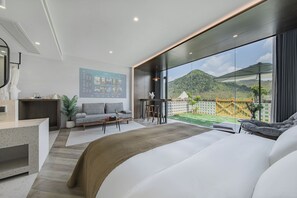 Luxury Double Room, Patio, Hill View