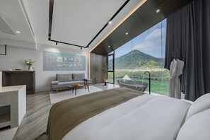 Senior Double Room, Patio, Hill View