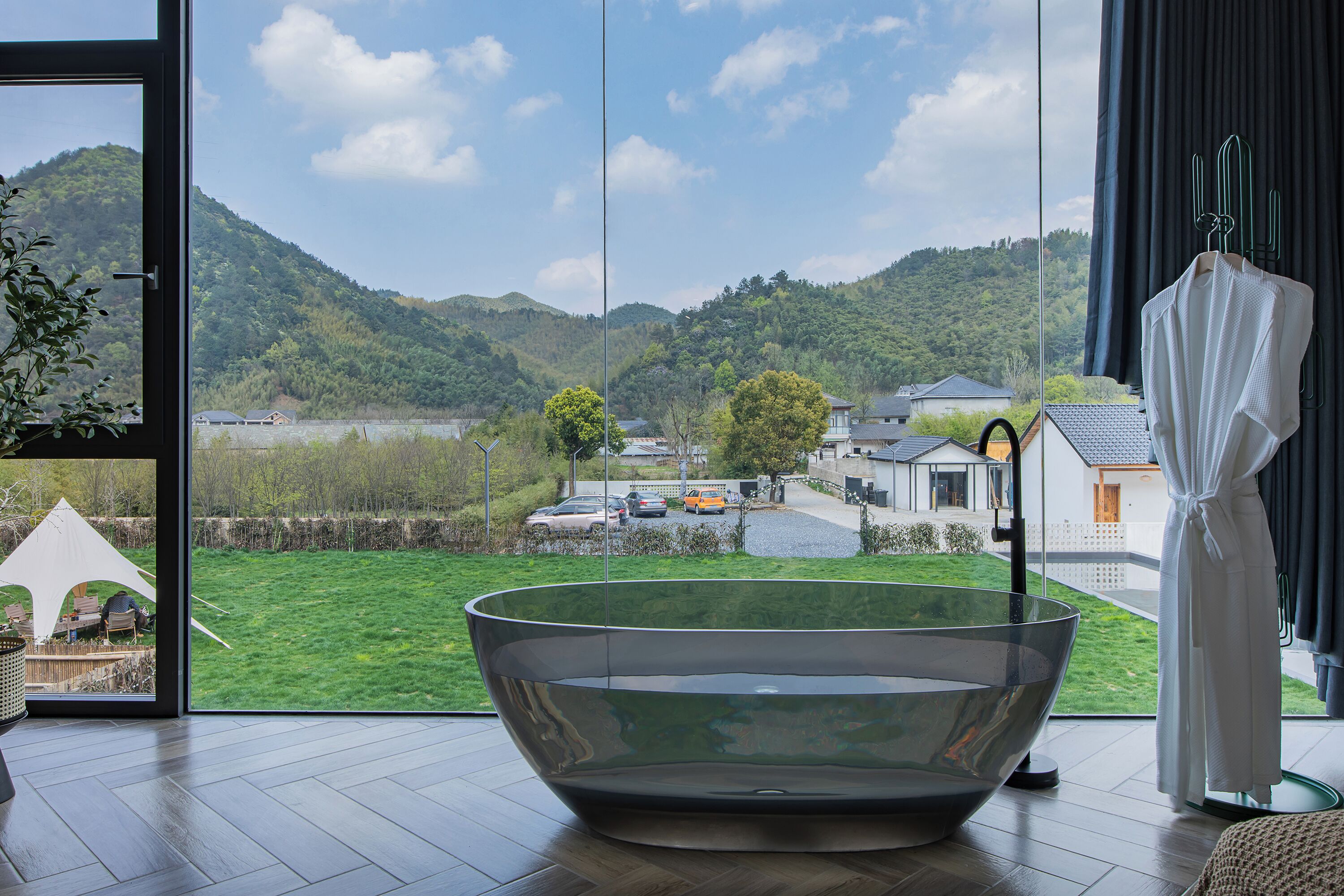Senior Double Room, Patio, Hill View | View from room