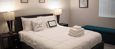 3 bedrooms, iron/ironing board, WiFi, bed sheets