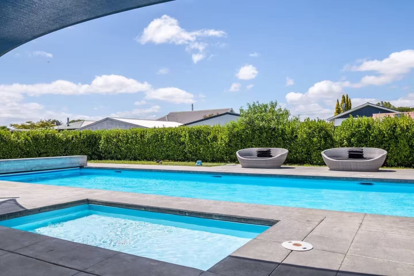 Outdoor pool, a heated pool