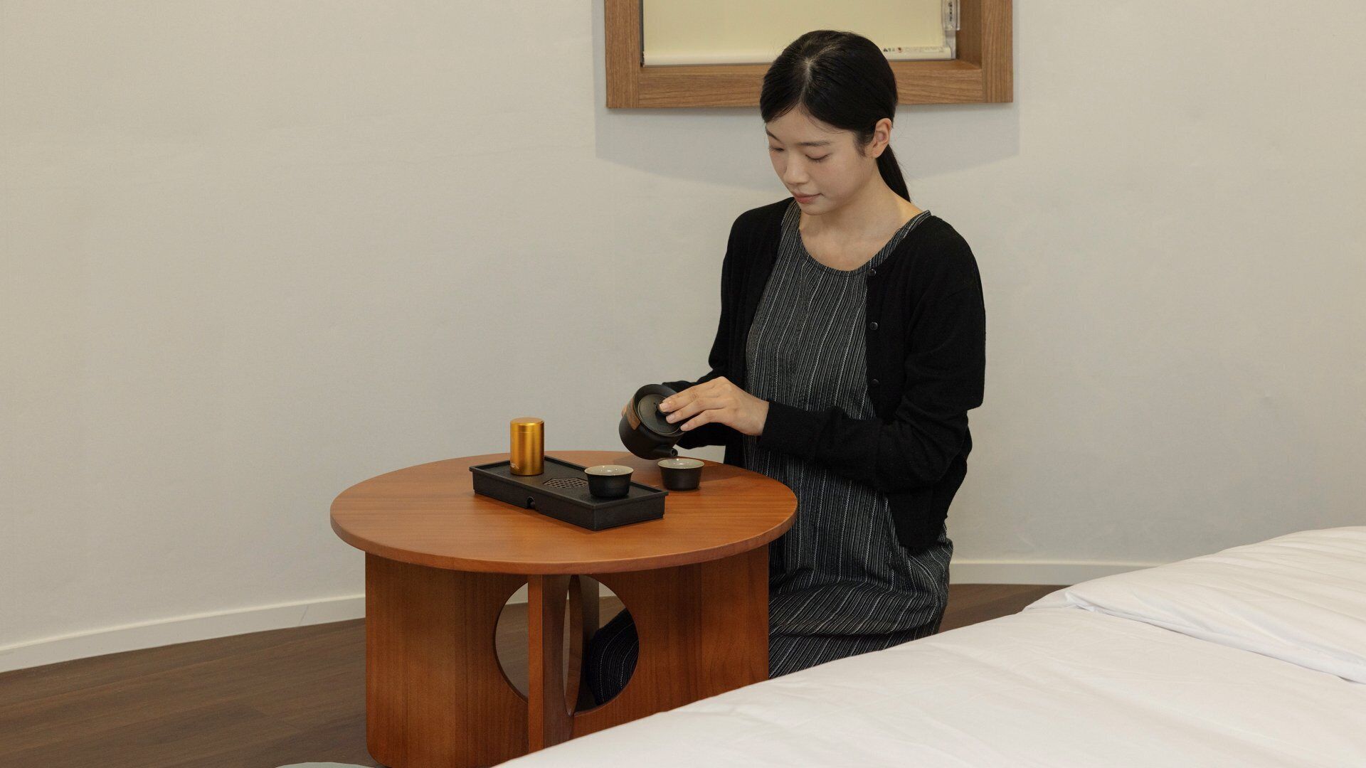 Dongbaek Wellness Tea Room | Hochwertige Bettwaren, individuell eingerichtet, Verdunkelungsvorhänge