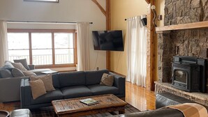TV, fireplace - Large Group Lodge with Breathtaking Montana Views (cardwell)