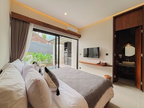 Huvila, 1 makuuhuone, yksityinen uima-allas | Työpöytä, kannettavalle tietokoneelle sopiva työtila, ilmainen Wi-Fi