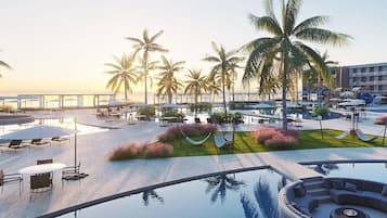 Superior Apartment, Pool View | Terrace/patio