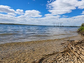 Beach - Cabin and bunkhouses on Lake Noquebay - 1 minute from boat launch (Wausaukee)