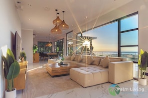 Luxury Villa, Private Pool, Sea View | Living area | Flat-screen TV - Villa Sunset  (Banjar)