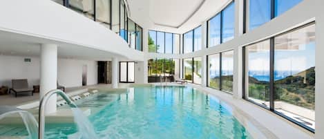 Indoor pool, a heated pool