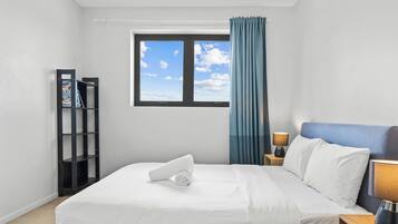 2 bedrooms, iron/ironing board, WiFi, bed sheets