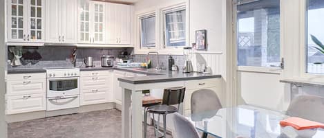 Fridge, microwave, stovetop, dishwasher
