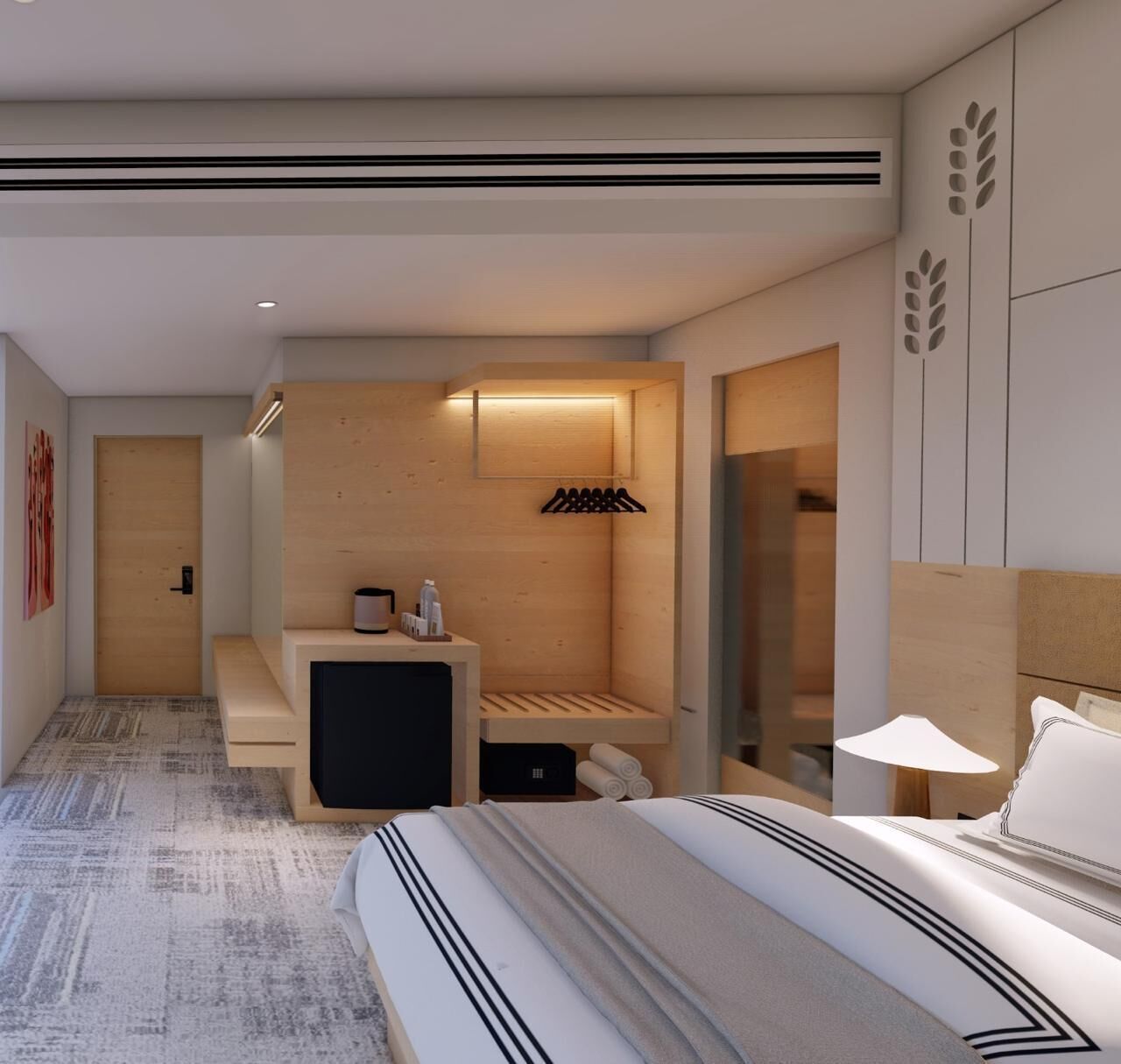 Kahden hengen deluxe-huone, kaupunkinäköala | Työpöytä, kannettavalle tietokoneelle sopiva työtila, äänieristys