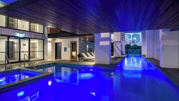 Indoor pool, a heated pool