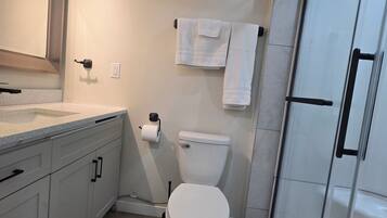 Serviettes fournies, savon, papier toilette