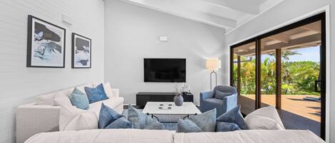 TV, fireplace, offices