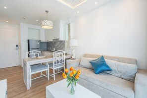 Studio, Balcony, Partial Sea View | Living area - Seavale Patong Phuket (Tambon Patong)