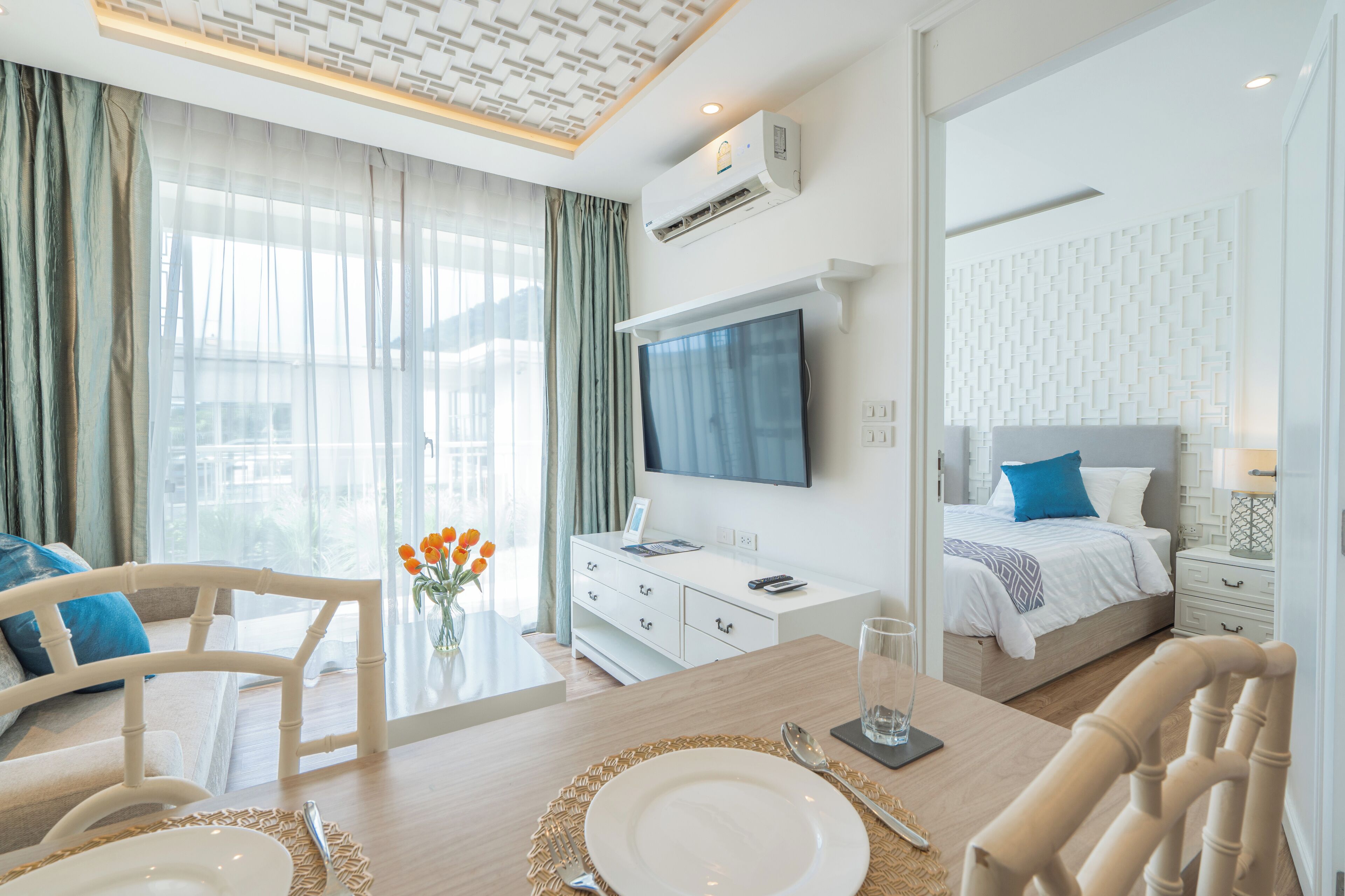 Studio, Balcony, Partial Sea View | Desk, laptop workspace, free WiFi