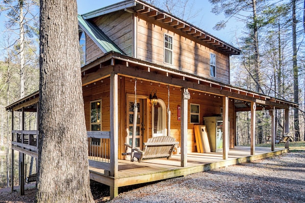Exterior - Newly Refreshed! Suches Cabin w/ Deck, Fire Pit (Suches)