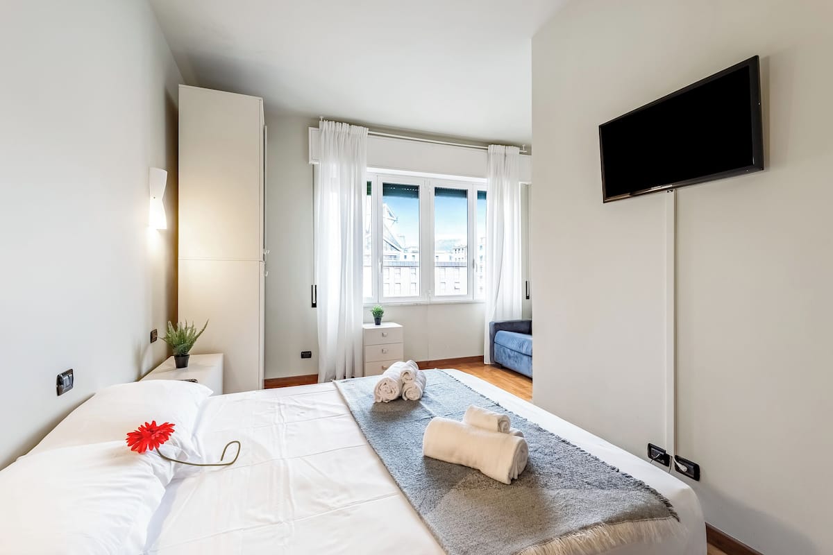 Apartamento familiar, varias habitaciones (Piazza Rossetti 3A/8) | 2 dormitorios, tabla de planchar con plancha, wifi gratis y ropa de cama