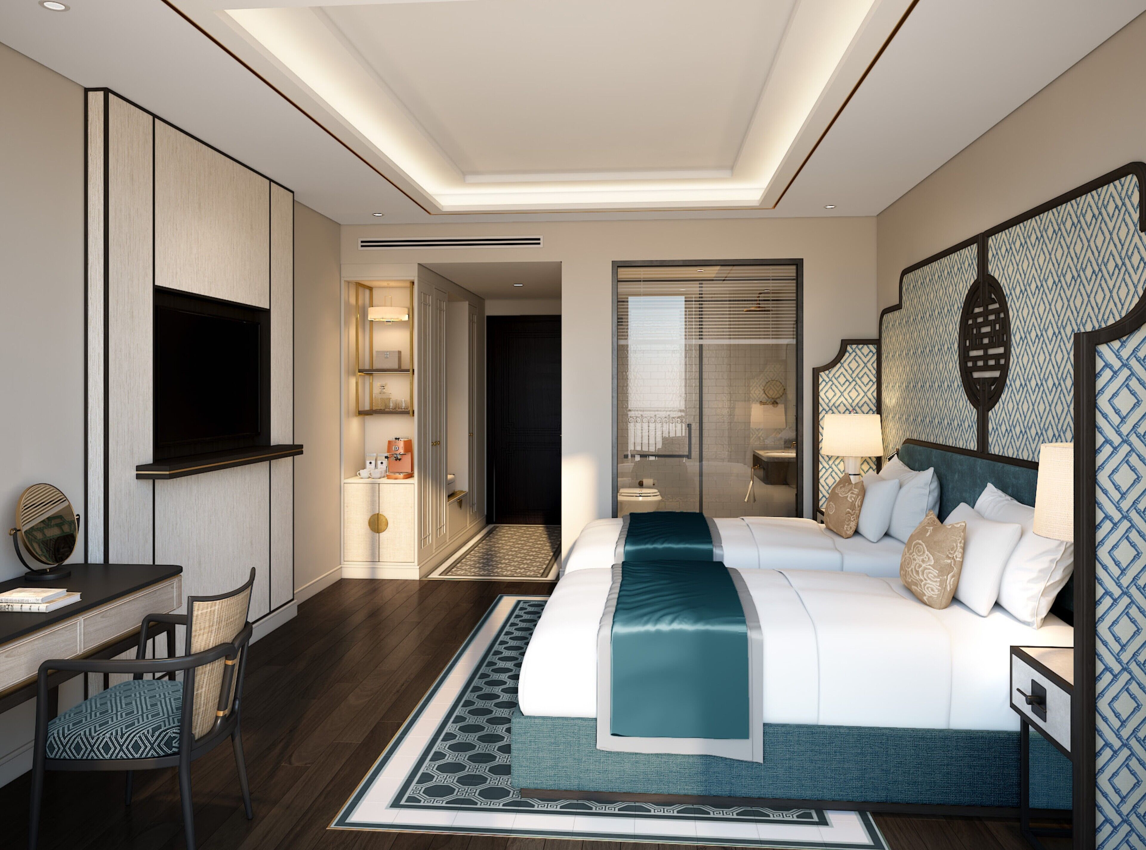 Chambre familiale | Articles de minibar gratuits, coffre-fort, bureau