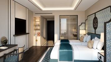 Familieværelse | Gratis minibar, pengeskab på værelset, skrivebord, strygejern/strygebræt