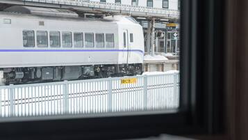 Blackout curtains, free WiFi, bed sheets