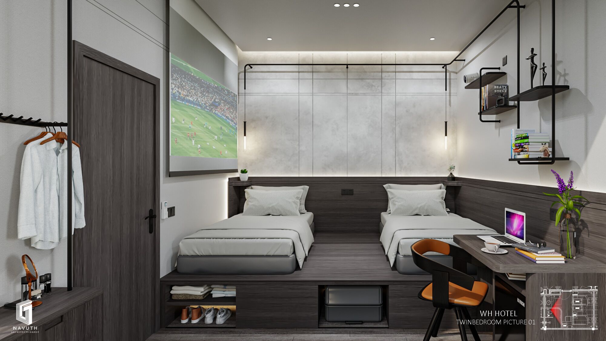 خزنة داخل الغرفة ومكواة/لوح كي وواي فاي مجانًا