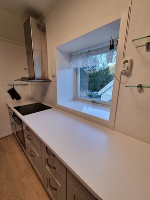 Fridge, microwave, stovetop, dishwasher - Sentrumsnær leilighet med 4 soverom - Aurora (Tromsø)