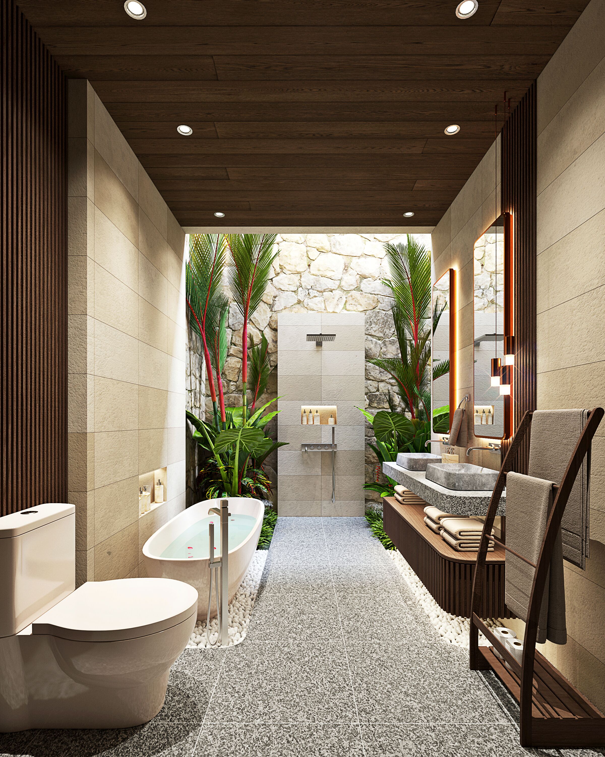 Deluxe-huvila, 3 makuuhuonetta, yksityinen uima-allas | Kylpylä