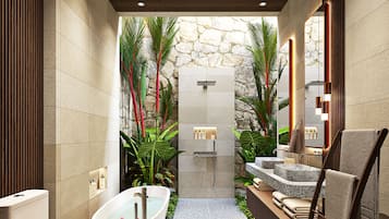 Deluxe-huvila, 3 makuuhuonetta, yksityinen uima-allas | Kylpylä