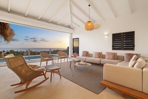 Living area - Kas Barbulètè - Luxury and modern villa for 2-6 persons. (Kralendijk)