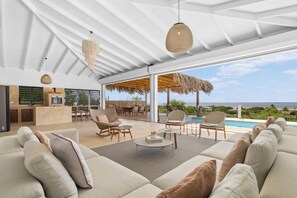 Living area - Kas Barbulètè - Luxury and modern villa for 2-6 persons. (Kralendijk)